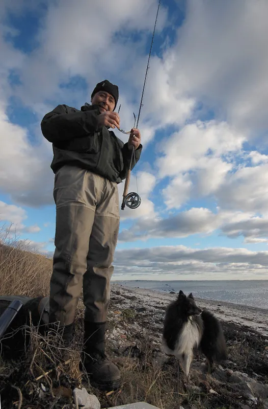 Friend Henning - Fishing with someone makes a skunked trip much more tolerable. Henning and I spend a lot of time out of the water just talking.